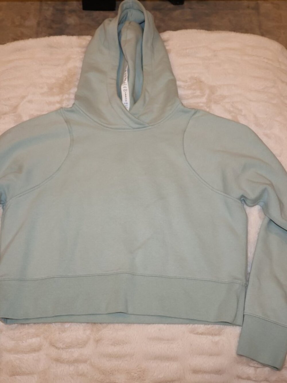 Lululemon Loungeful Cropped Hoodie Mint Blue Size 6